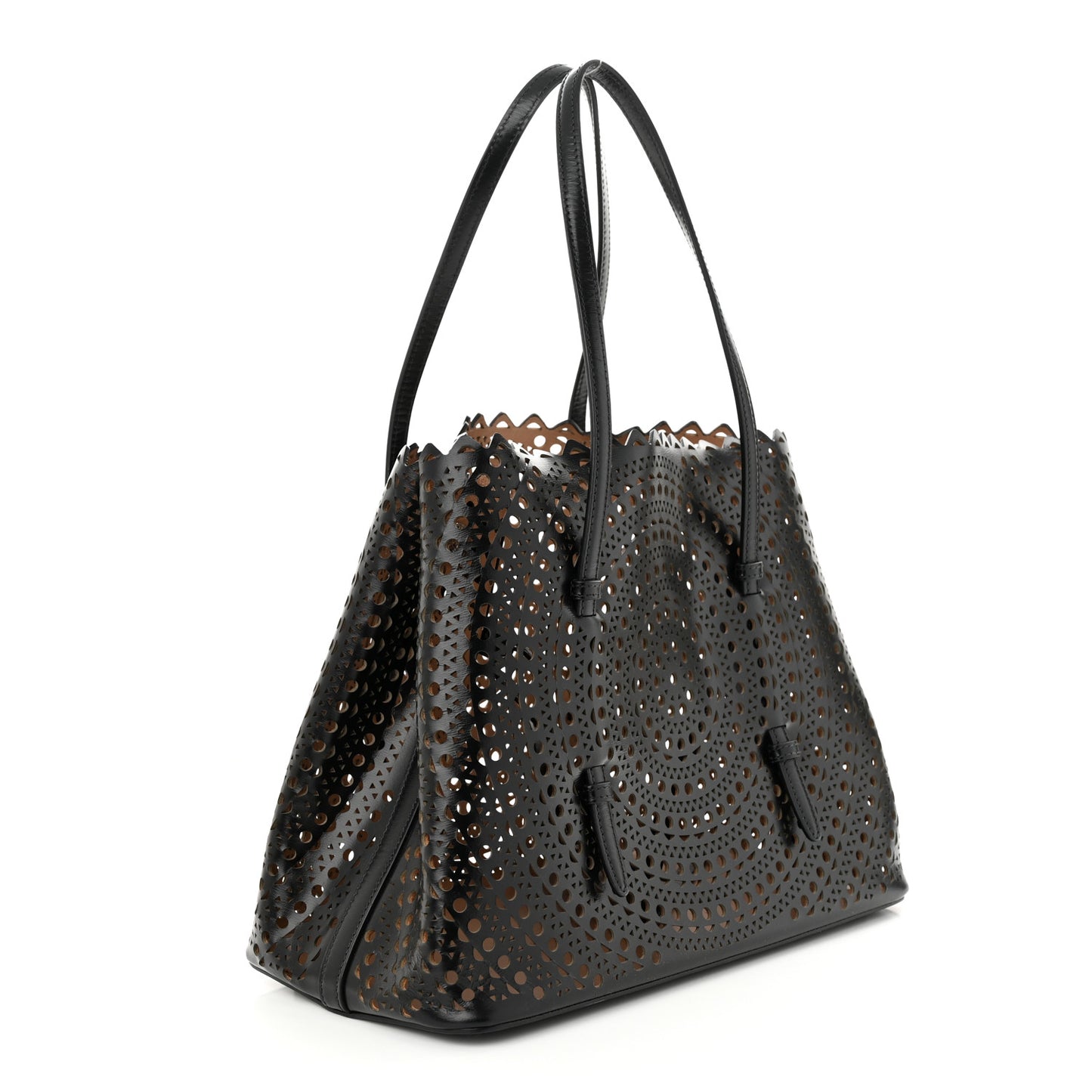 Lux Calfskin Vienne Mina 32 Bag Black