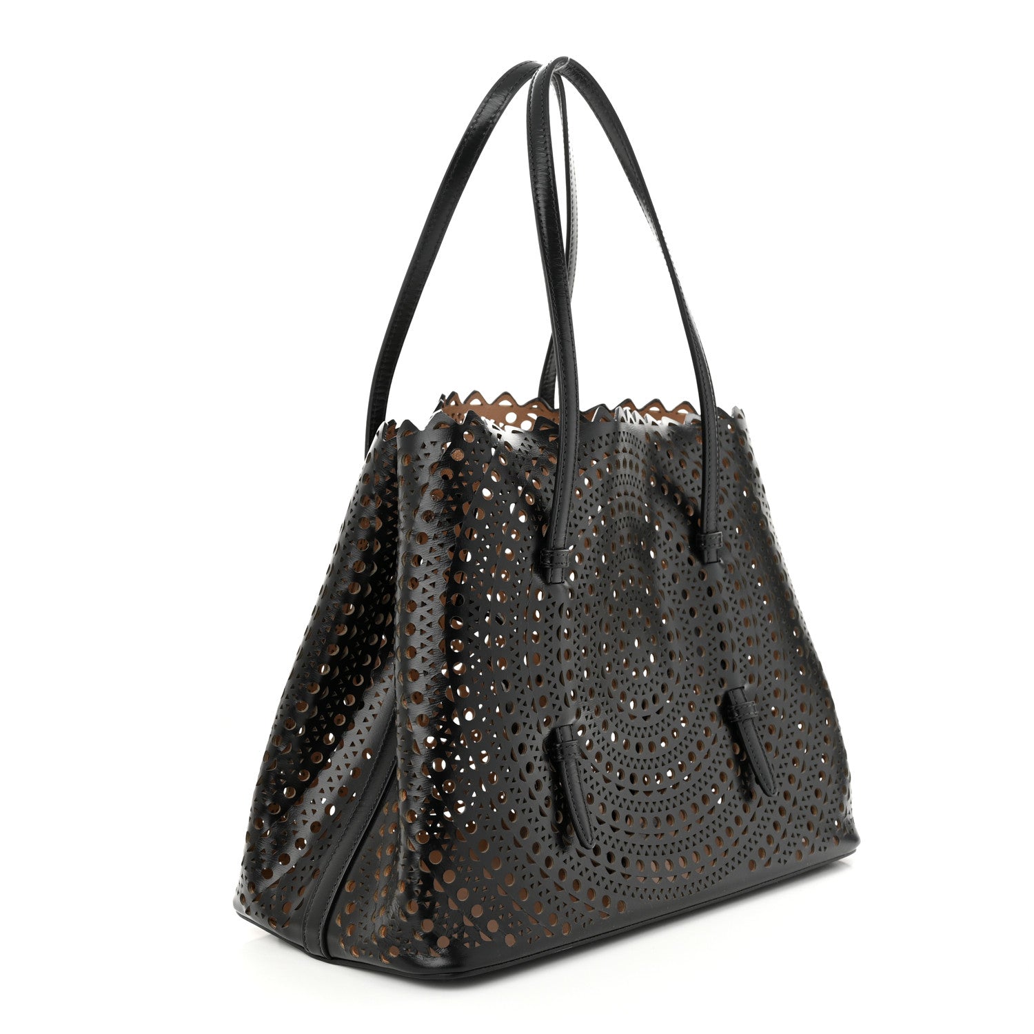 Alaia Lux Calfskin Vienne Mina 32 Bag Black 4 of 11