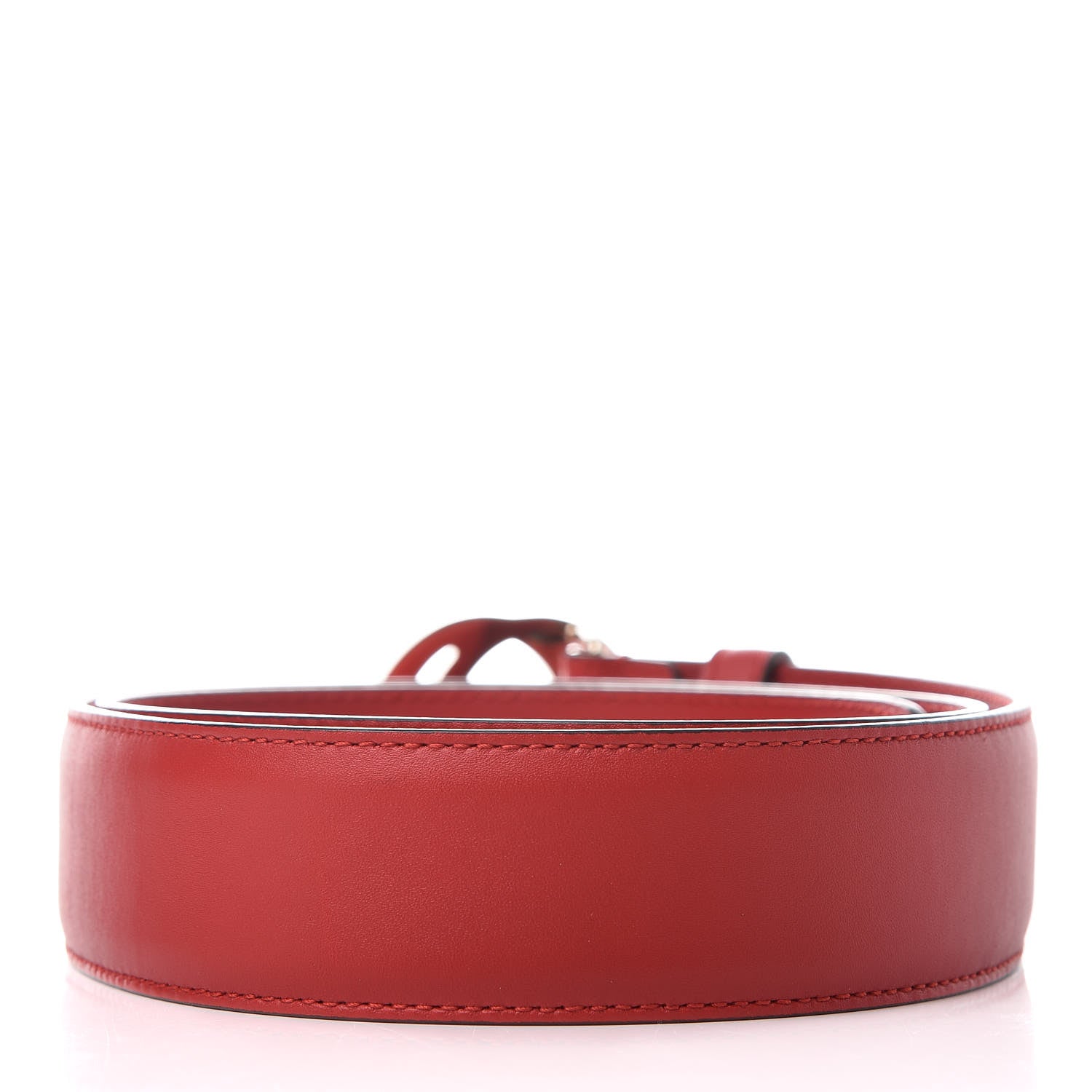 Gucci Moon Calfskin Interlocking G 37mm Belt 85 34 Vibrant Red 3 of 6
