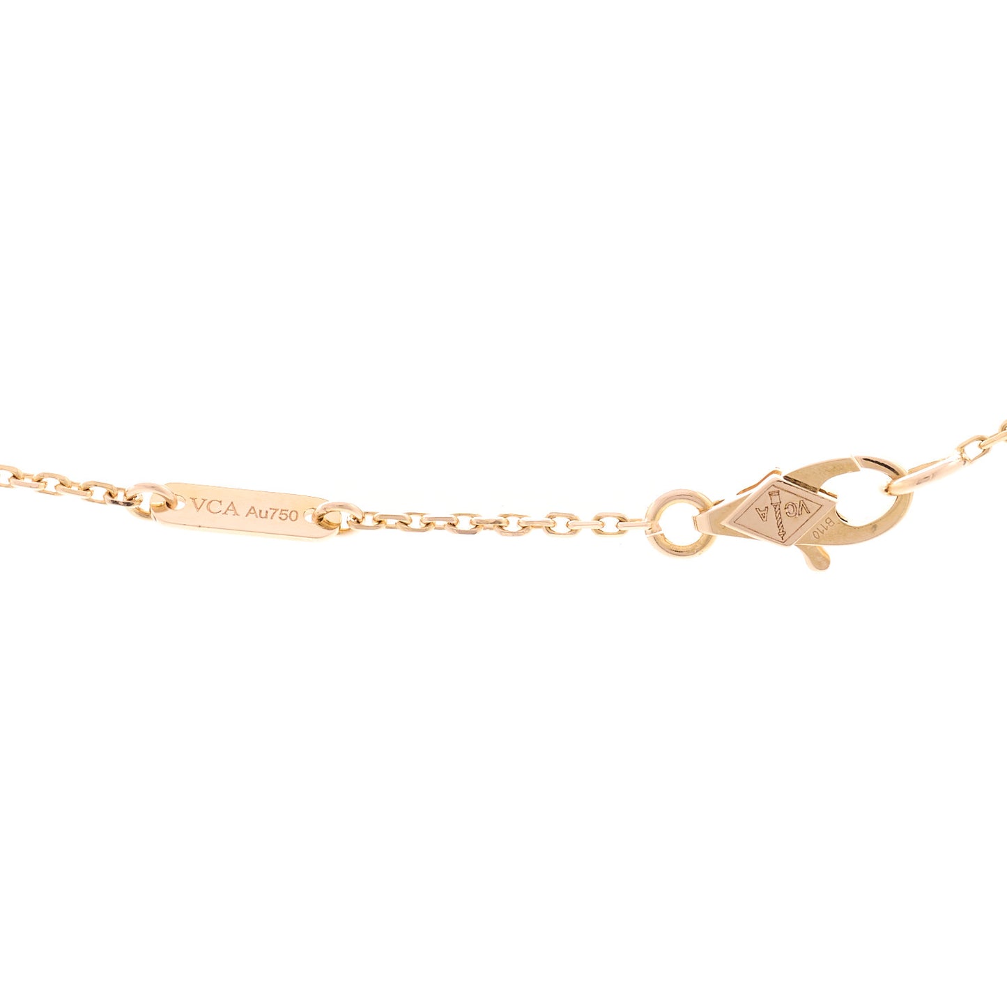 18K Rose Gold Carnelian Sweet Alhambra Pendant Necklace