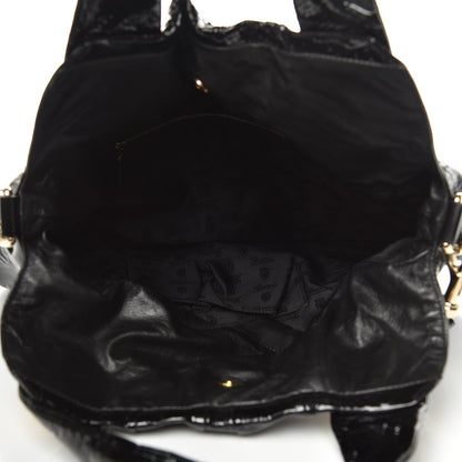 Gucci Patent Large Hysteria Top Handle Bag Black 5 of 9