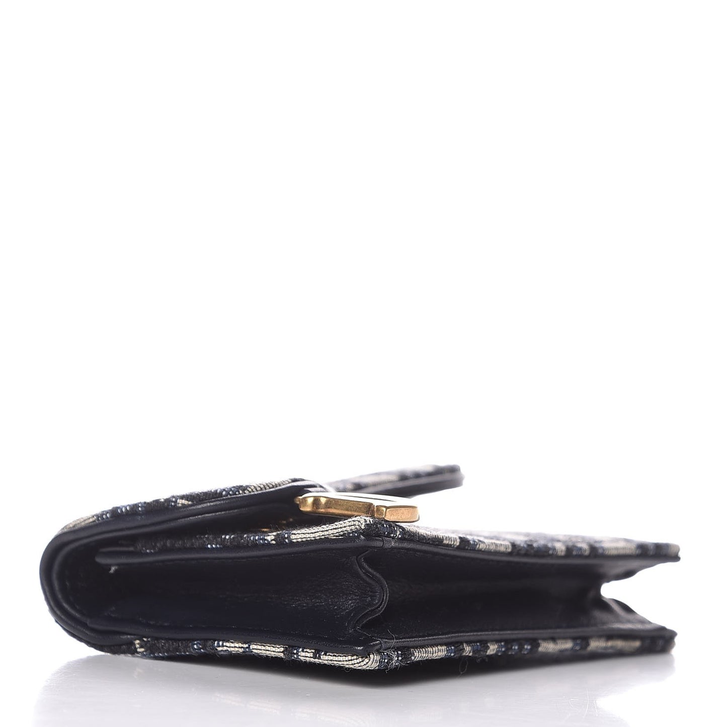 Oblique Saddle Card Holder Blue