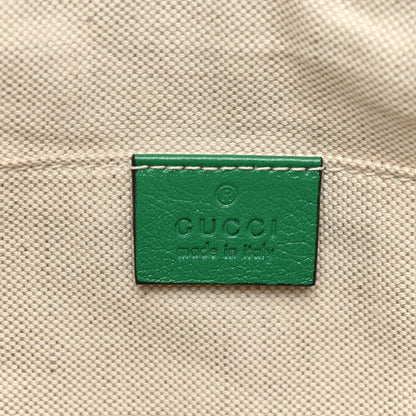 Gucci Raffia Azalea Calfskin Crochet Flower Small GG Marmont Shoulder Bag Natural Ecru Green Red New Shamarock 6 of 8
