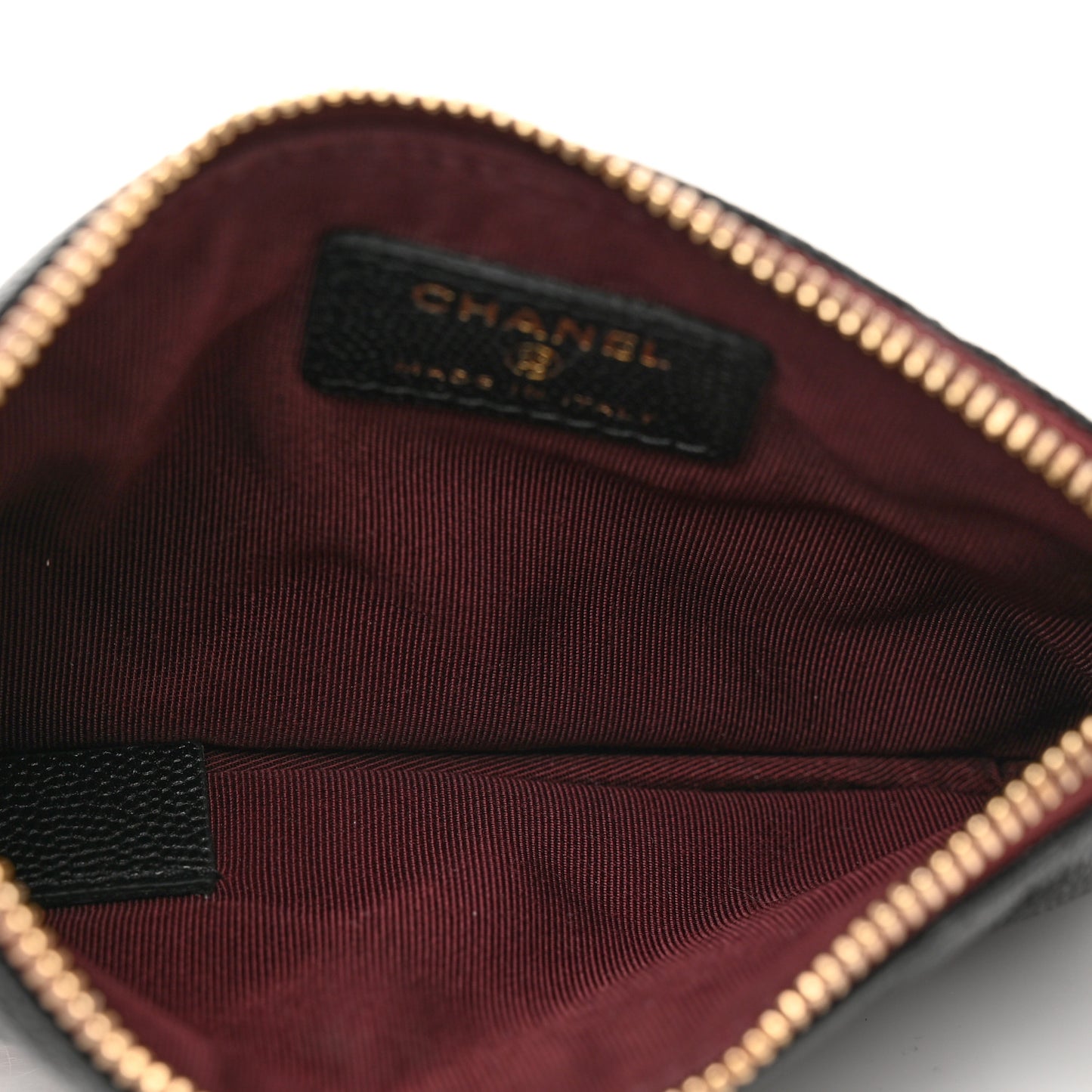Caviar Quilted Small Cosmetic Case Black