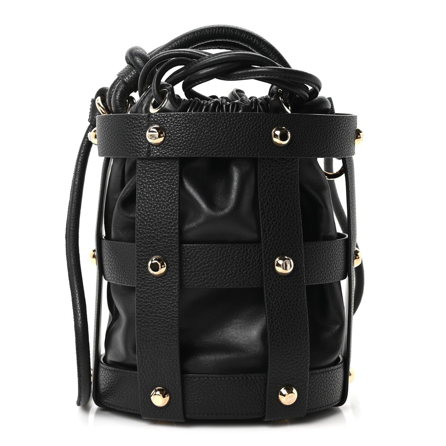 Salvatore Ferragamo Calfskin Cage Bag Black 1 of 8