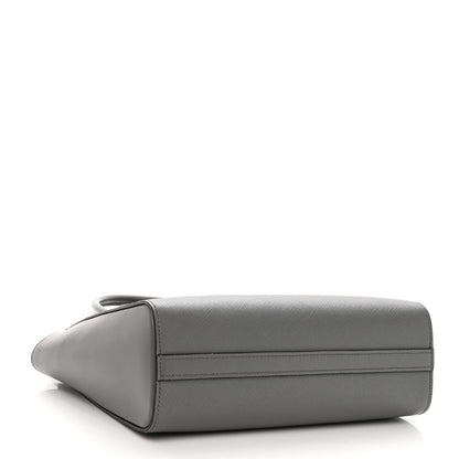 Prada Saffiano Soft Calfskin Small Zippered Tote Marmo 3 of 8