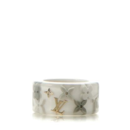 Louis Vuitton Resin Monogram Farandole Ring M Grey 7 1 of 4