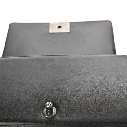 Chanel Calfskin Quilted Medium Boy Flap Black 10 of 11