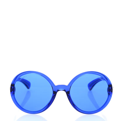 Chanel Acetate Round Sunglasses 71287A Blue 2 of 9