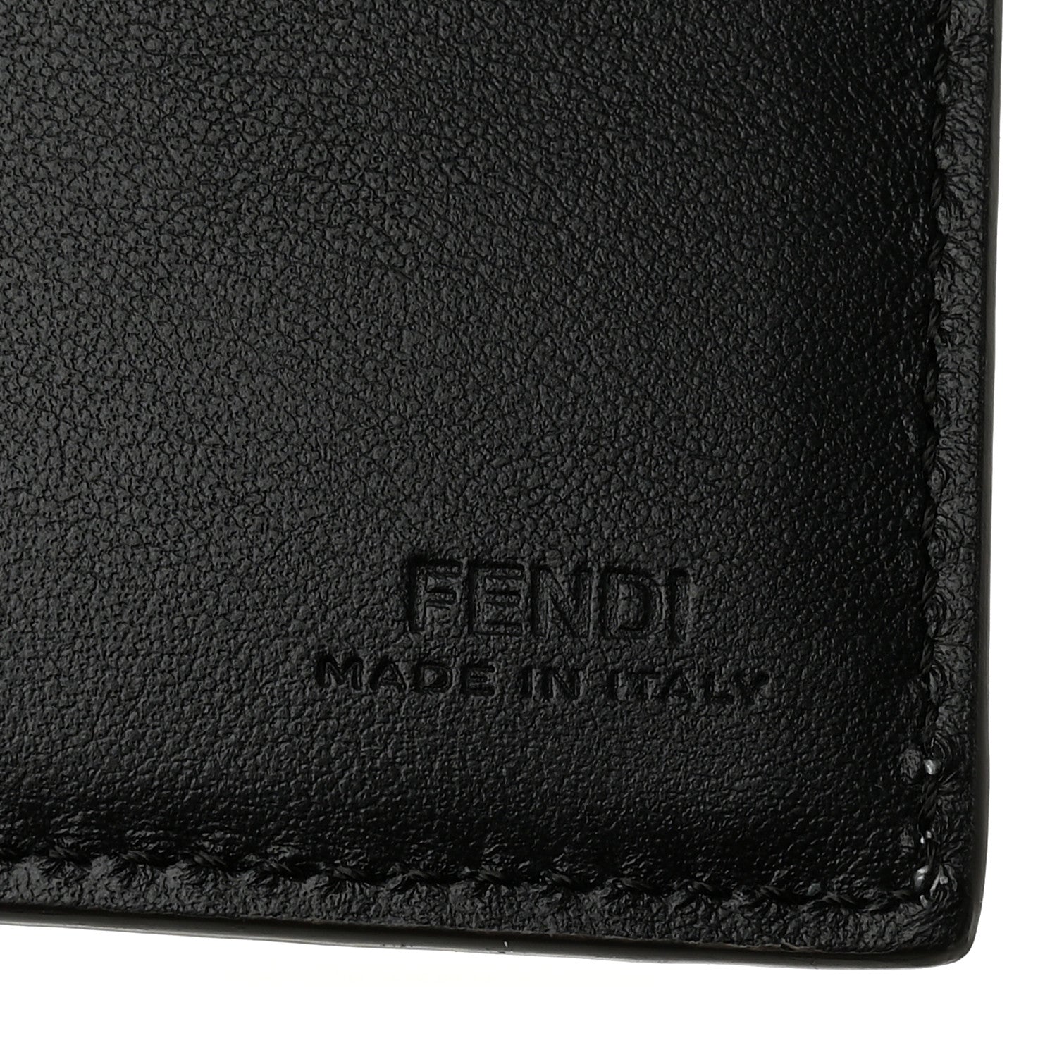 Fendi Vitello Grace Micro FF Embossed Bi-Fold Wallet Baleari 6 of 9
