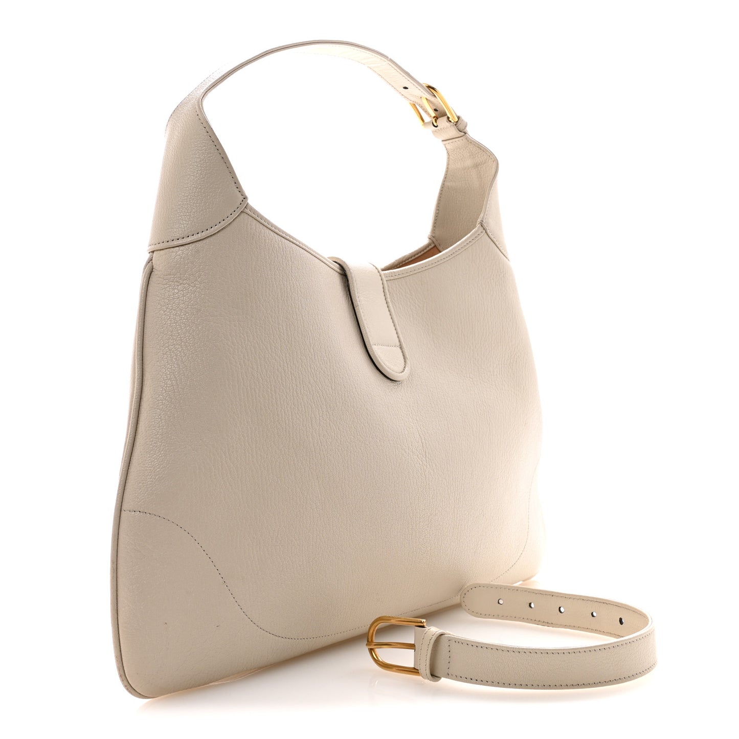 Goatskin Medium Aphrodite Shoulder Bag Mystic White