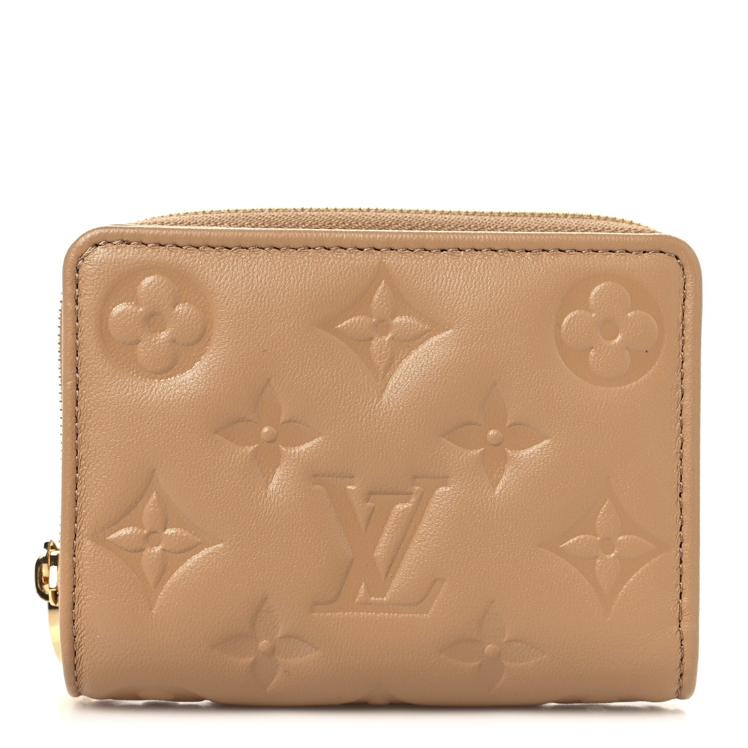 Louis Vuitton Lambskin Embossed Monogram Lou Coussin Wallet Camel 1 of 8