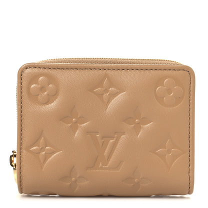 Louis Vuitton Lambskin Embossed Monogram Lou Coussin Wallet Camel 1 of 8