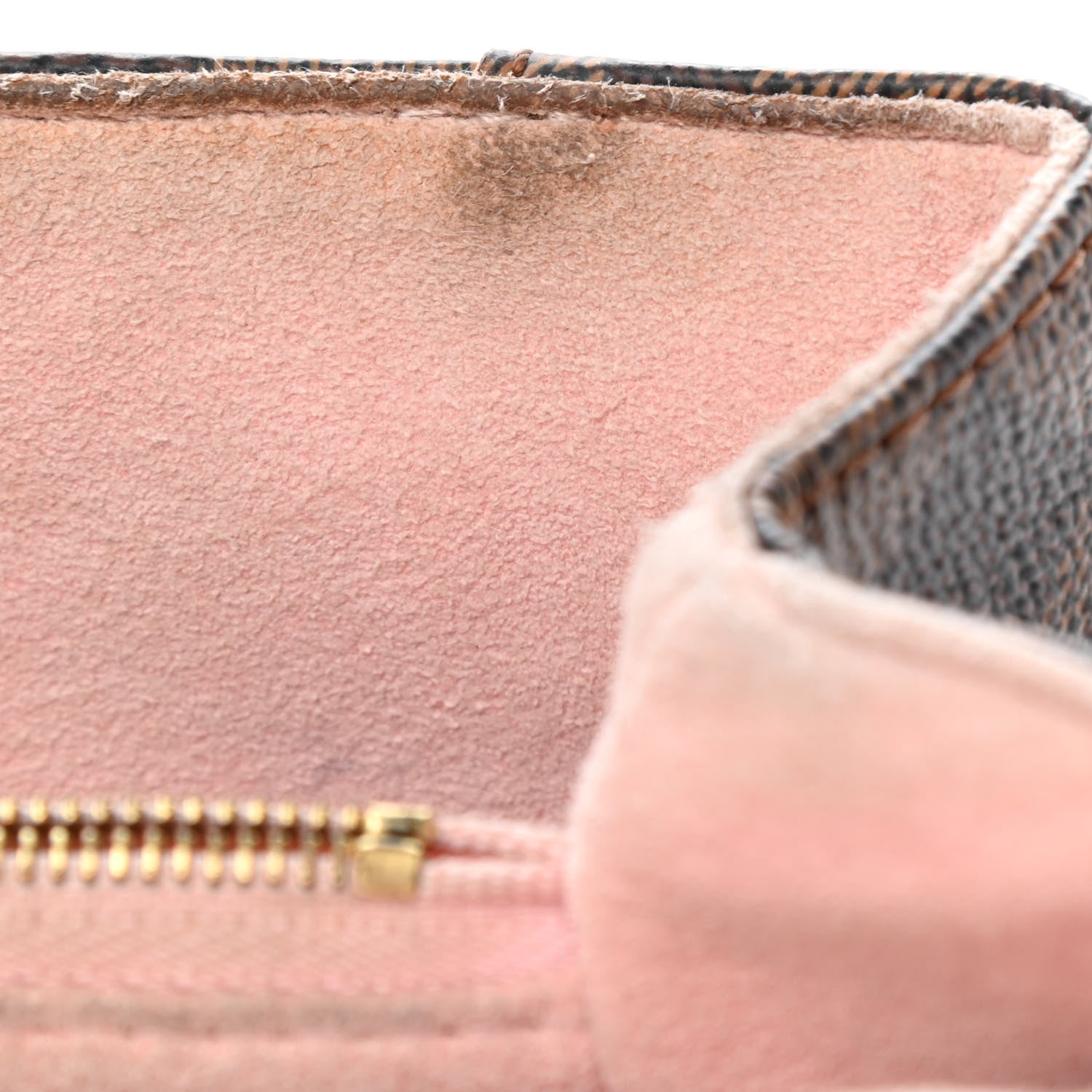 Louis Vuitton Damier Ebene Caissa Clutch Rose Ballerine 9 of 11