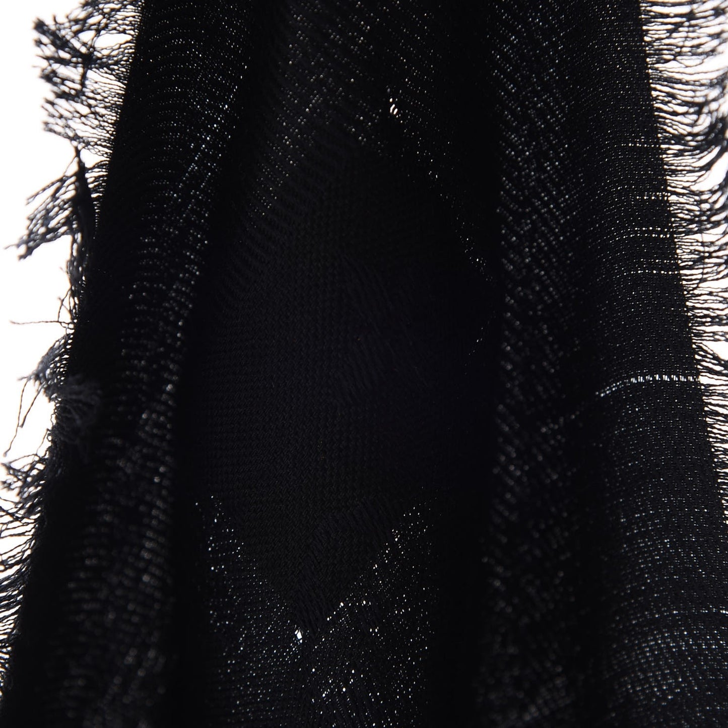 Silk Wool Monogram World Tour Shawl Black