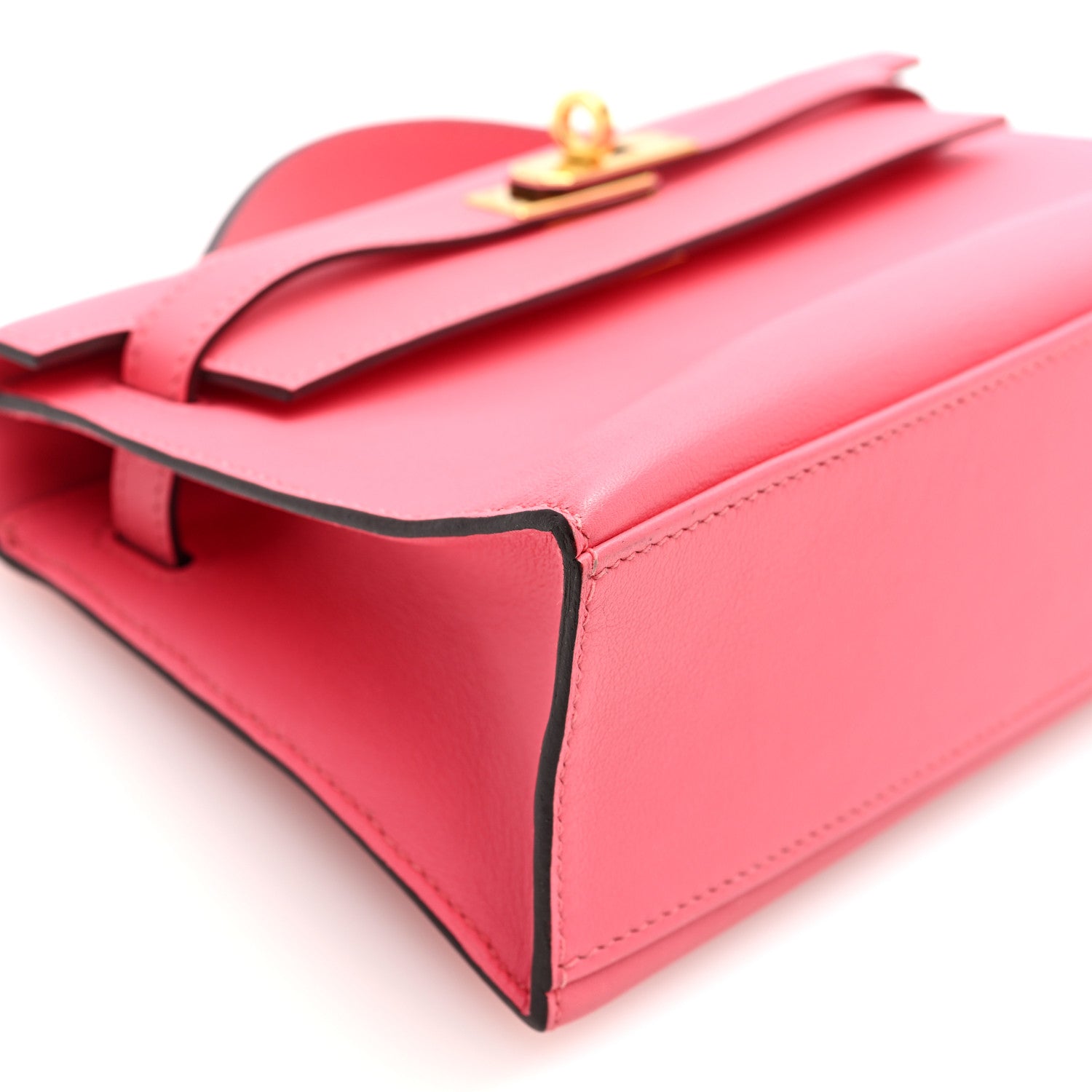 Hermes Swift Kelly Pochette Clutch Rose Azalee 9 of 11