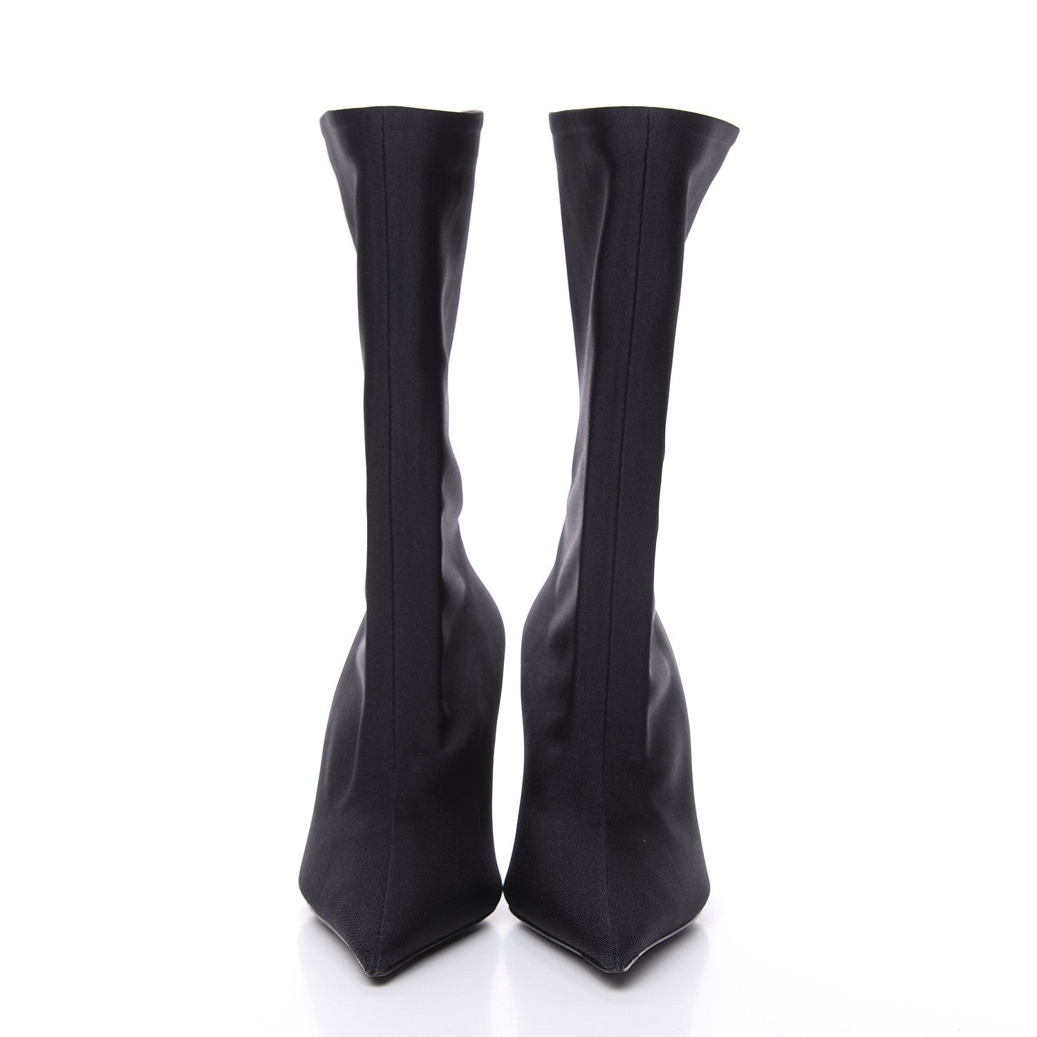 Balenciaga Jersey Crepe Extreme Pointed Toe Knife Booties 35 Black 2 of 7