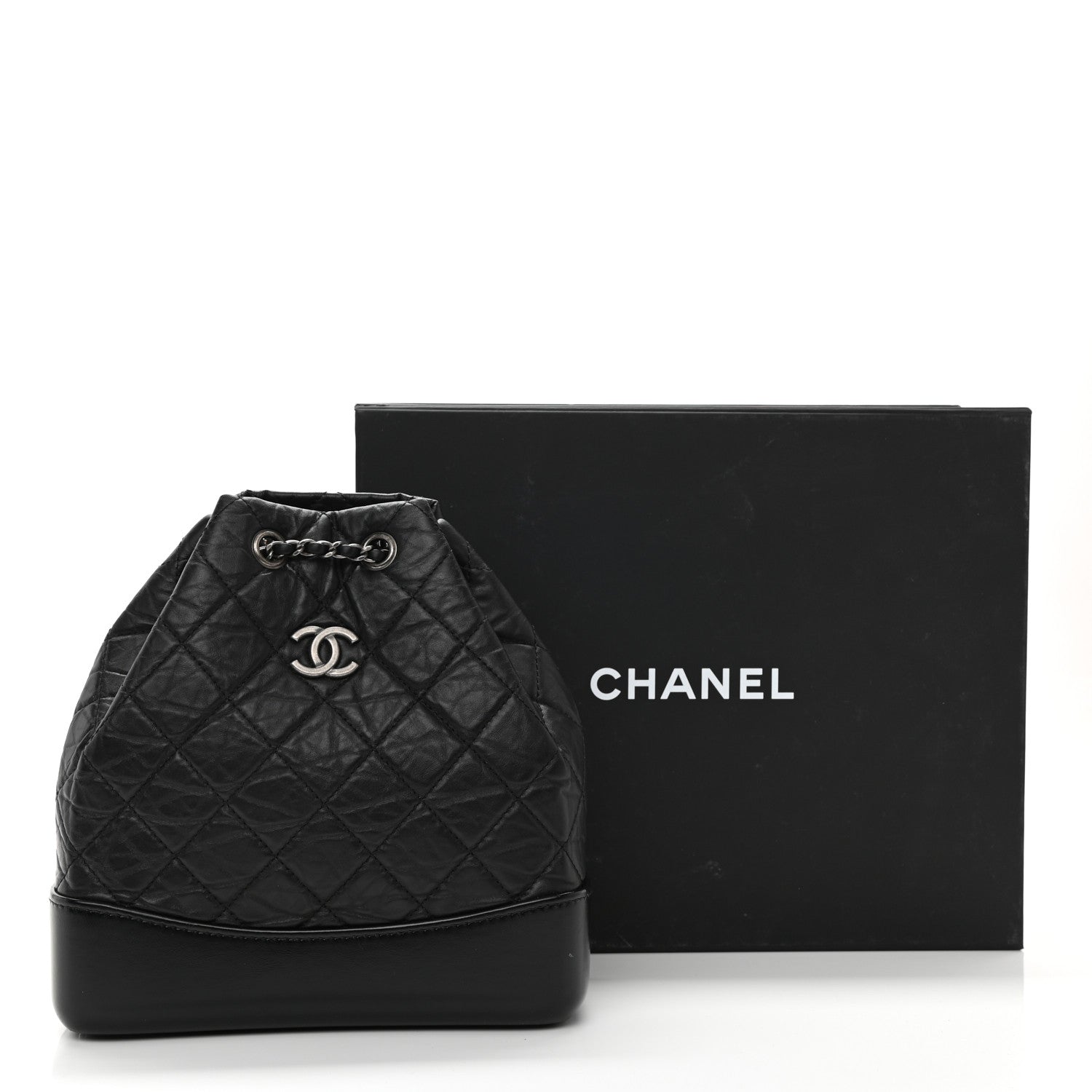 Chanel Aged Calfskin Quilted Small Gabrielle Backpack Black 11 of 11