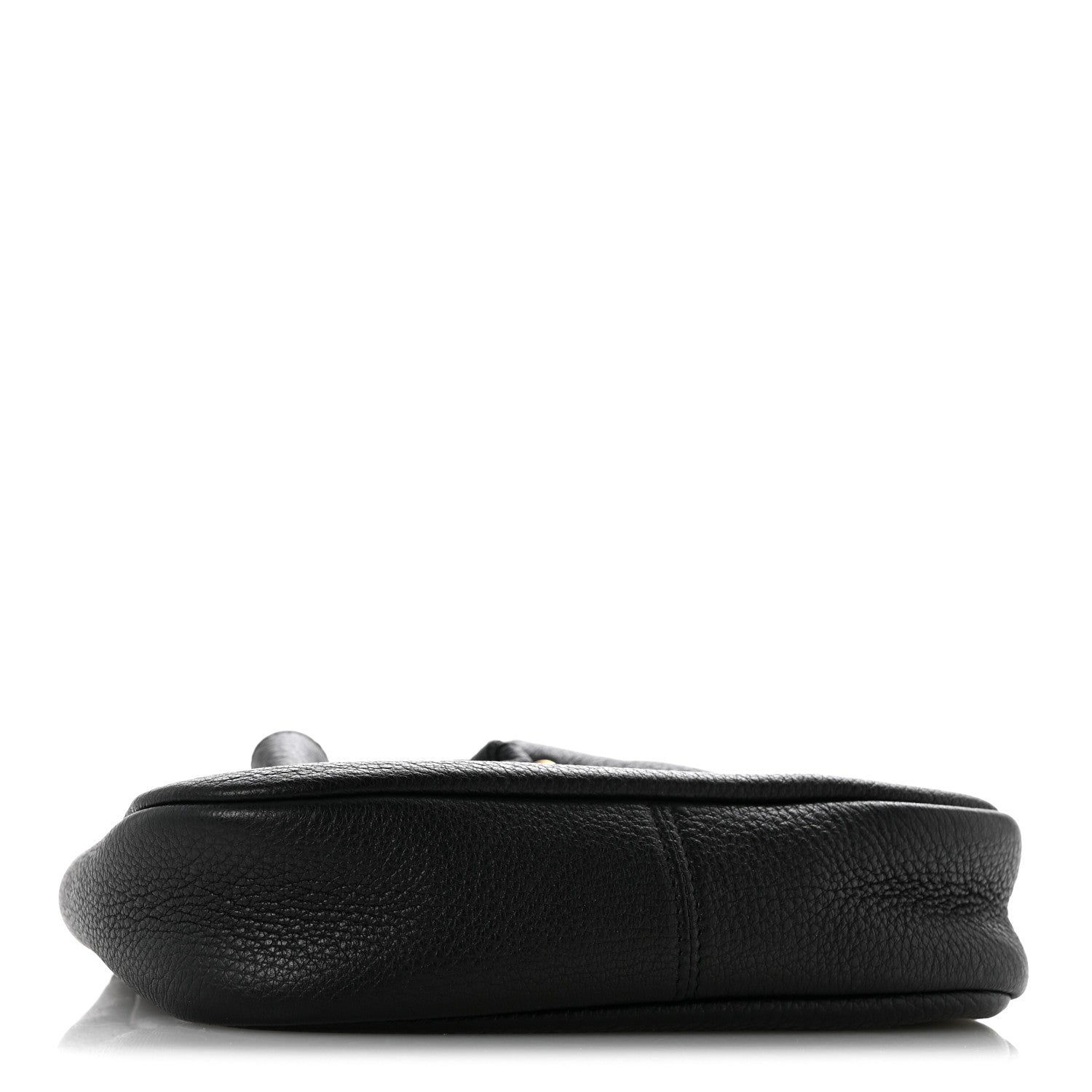 Saint Laurent Grained Calfskin Paris VII Mini Flat Hobo Black Black 4 of 12