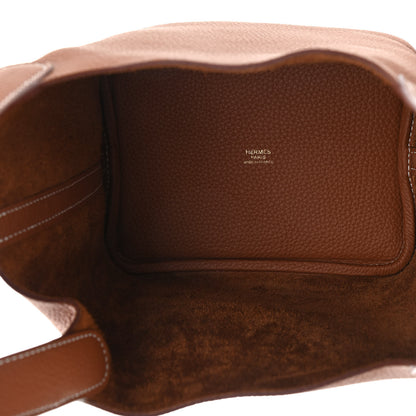 Hermes Taurillon Clemence Picotin Lock 18 PM Gold 7 of 8