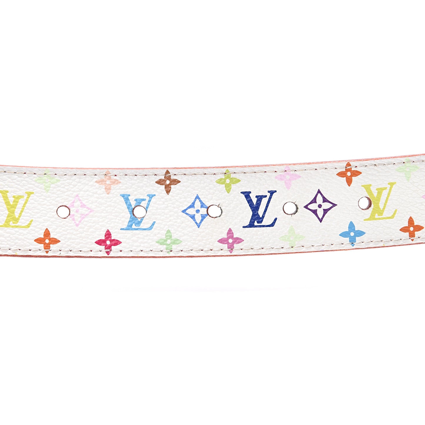 Monogram Multicolor LV Cut Reversible Belt 80 32 White Grenade