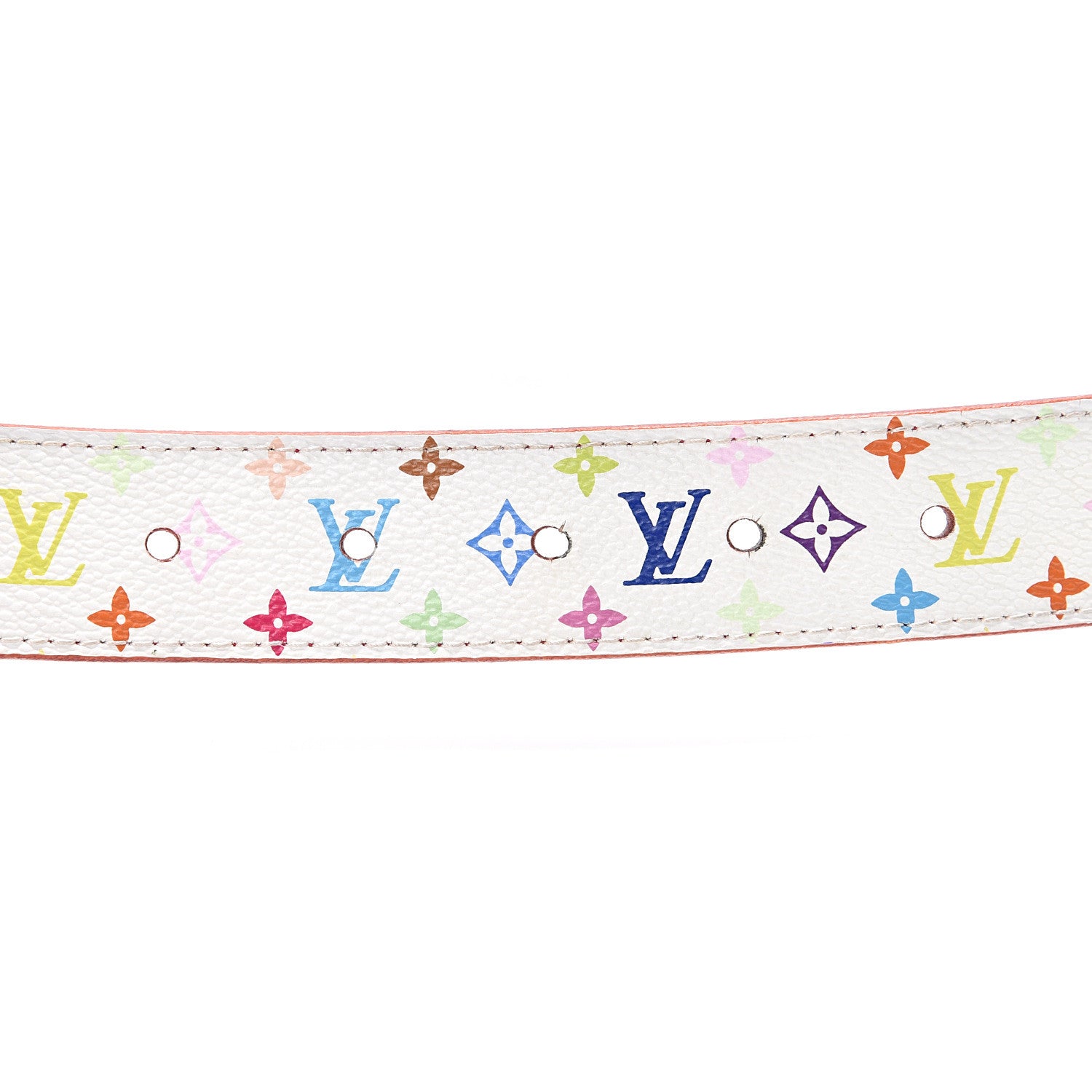 Louis Vuitton Monogram Multicolor LV Cut Reversible Belt 80 32 White Grenade 4 of 8