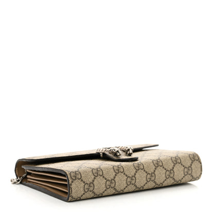 Gucci GG Supreme Monogram Mini Dionysus Chain Wallet Beige Taupe 4 of 13