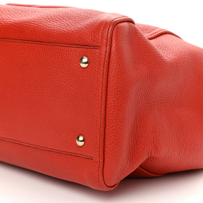 Gucci Pebbled Calfskin Medium Soho Shoulder Bag Red 10 of 13