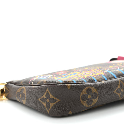 Louis Vuitton Monogram 2020 Christmas Animation Roller Coaster Mini Pochette Accessories Pivoine 7 of 8