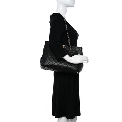 Chanel Caviar Quilted Small Shopping Tote Black 2 of 10