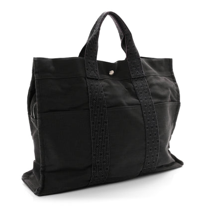 Hermes Canvas Herline PM Tote Grey 3 of 9