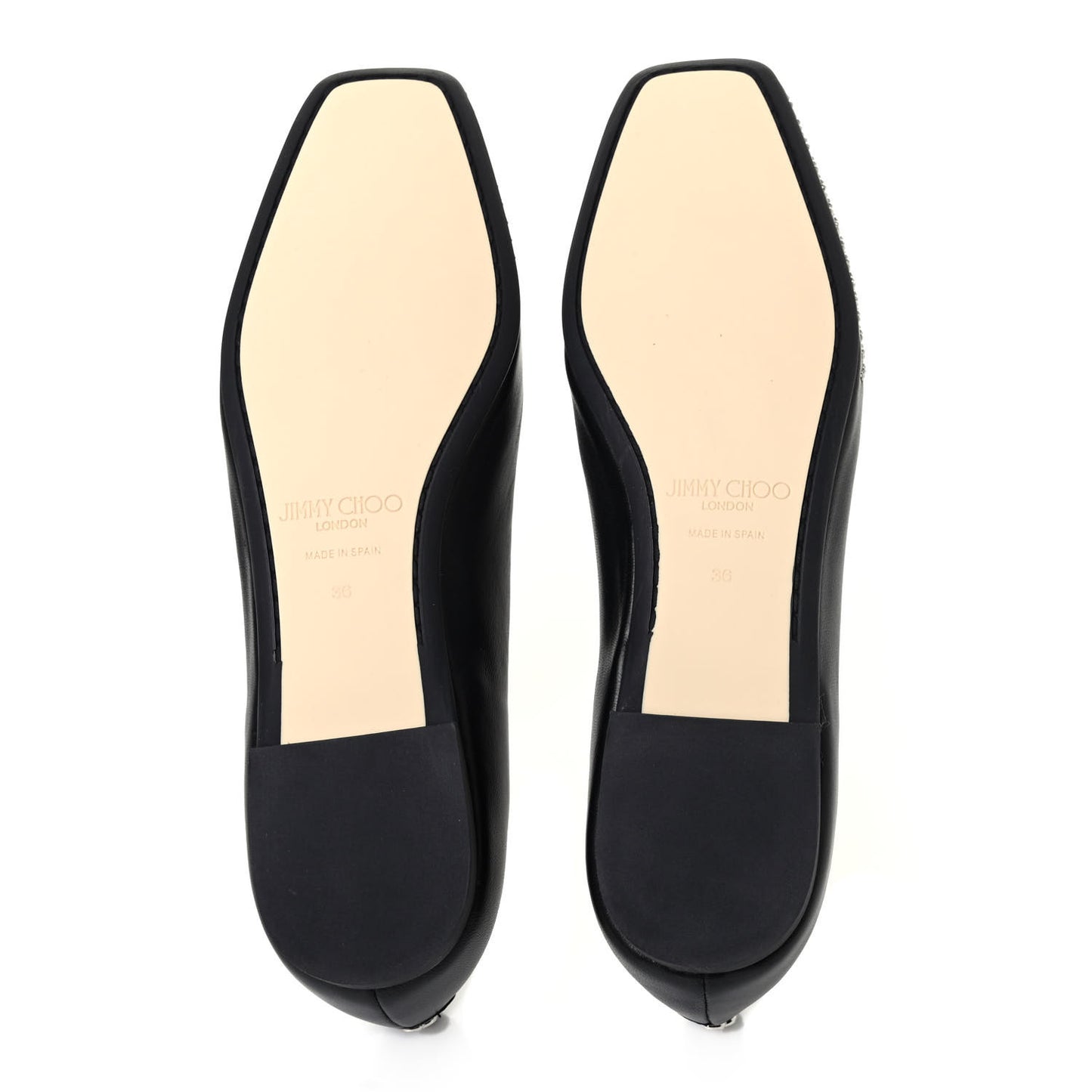 Nappa Studded Davia Flat 36 Black