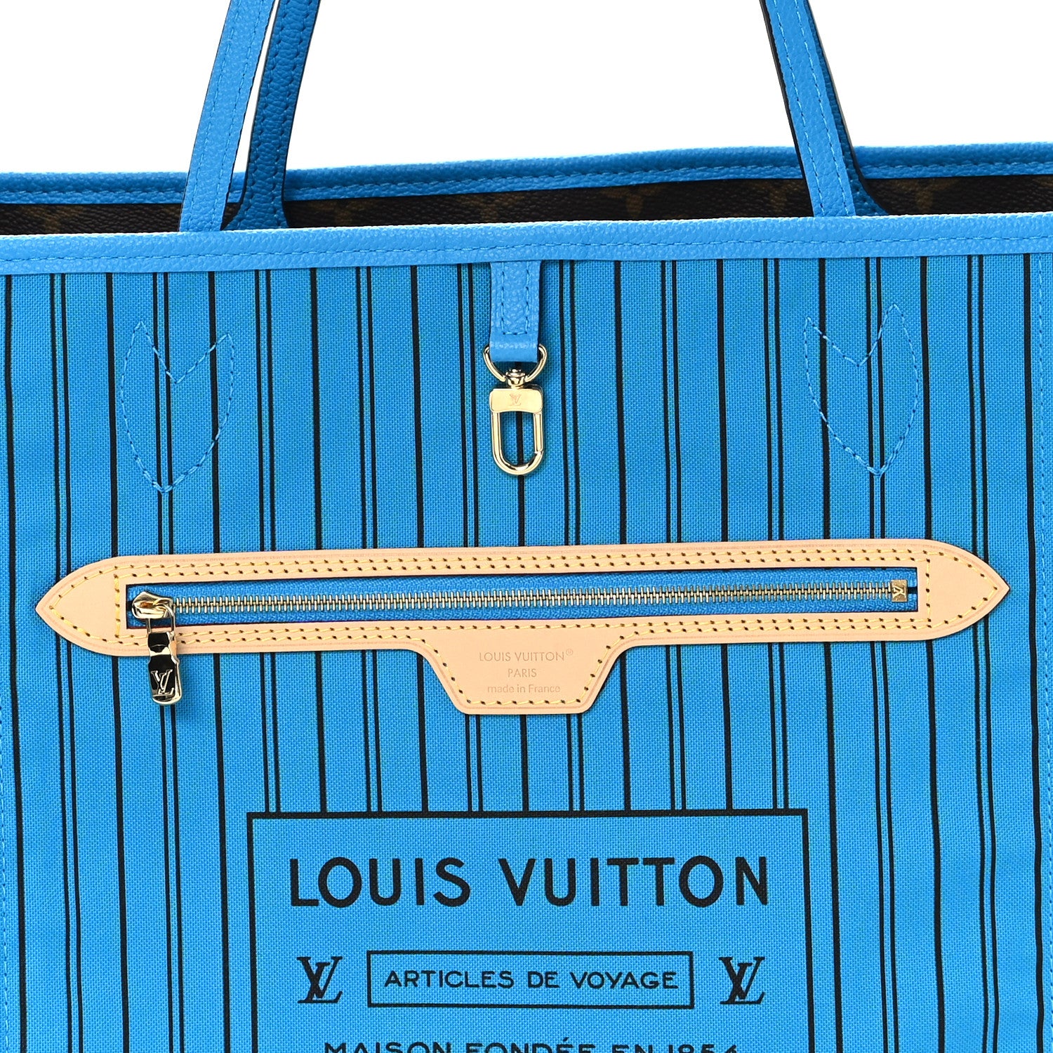 Louis Vuitton Neverfull Inside Out Blue LOUIS VUITTON NEVERFULL