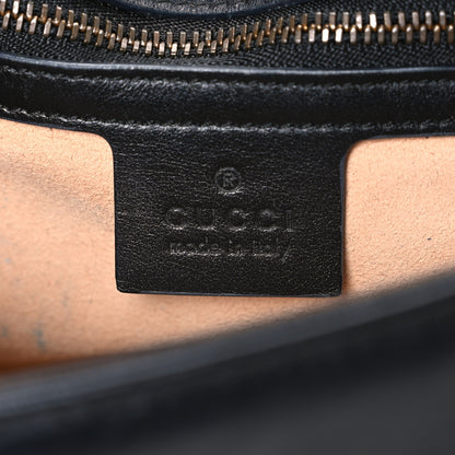 Gucci Calfskin Matelasse Small GG Marmont Shoulder Bag Black 6 of 11