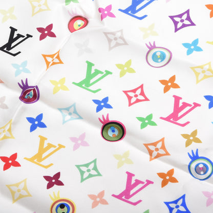 Louis Vuitton Silk Multicolor Eye Love Scarf White 5 of 5