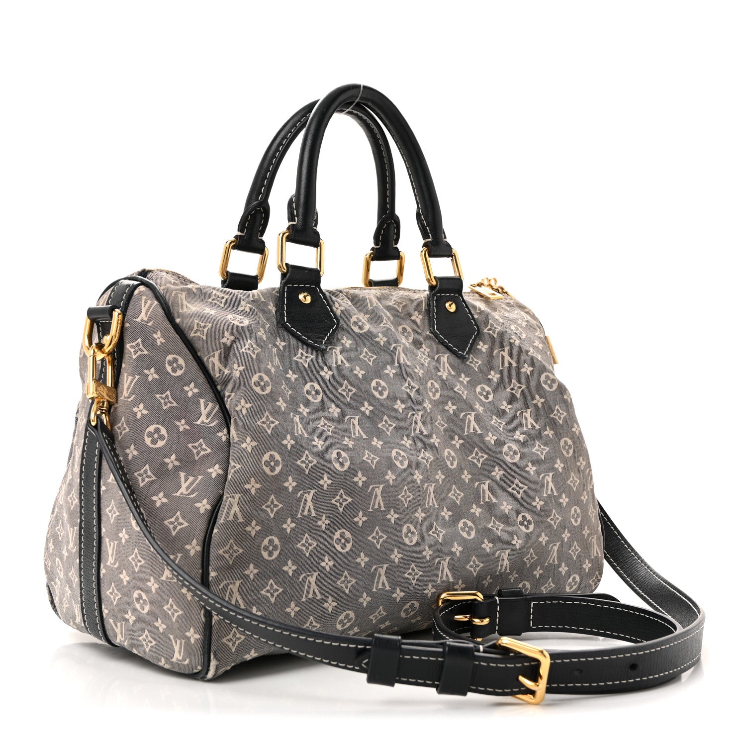 Louis Vuitton Mini Lin Speedy Bandouliere Blue 3 of 18