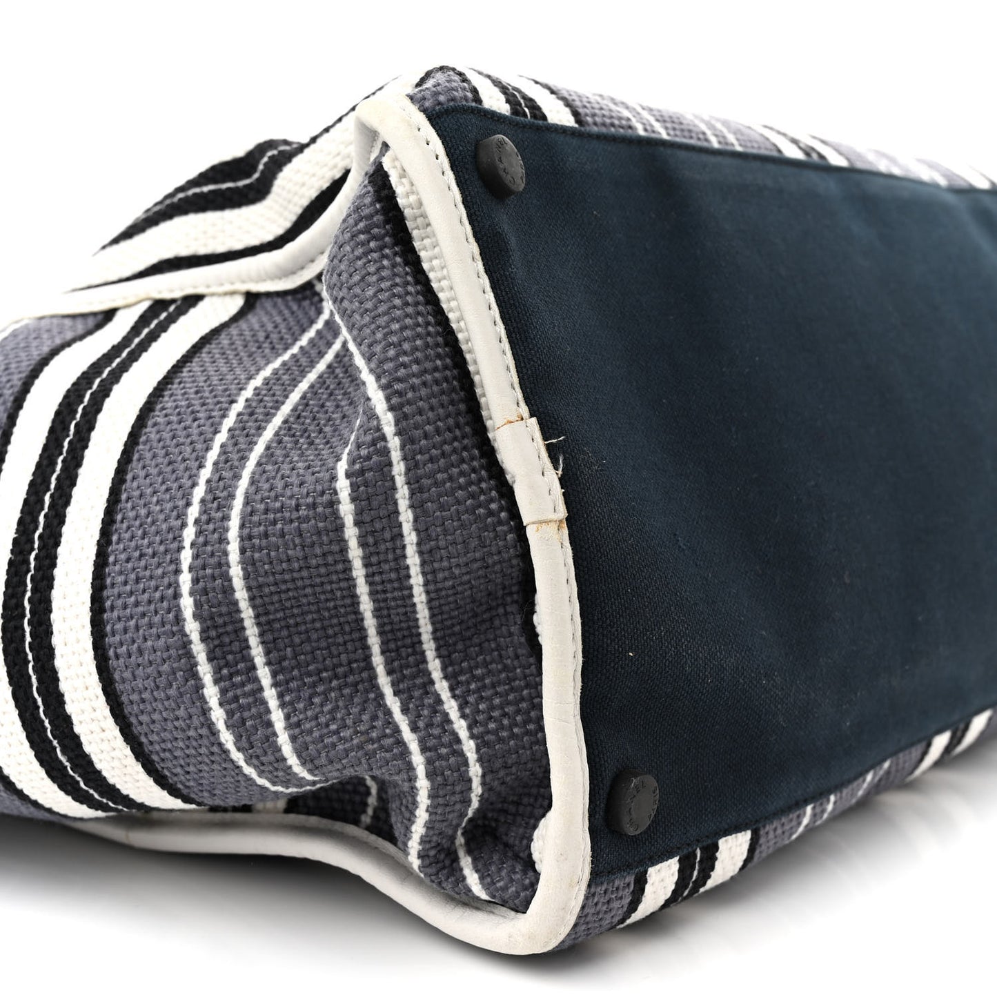 Striped Canvas CC Tote Blue White Black