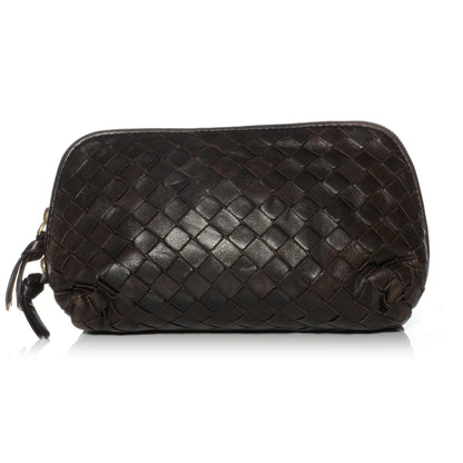 Bottega Veneta Nappa Intrecciato Small Cosmetic Case Ebano 1 of 10
