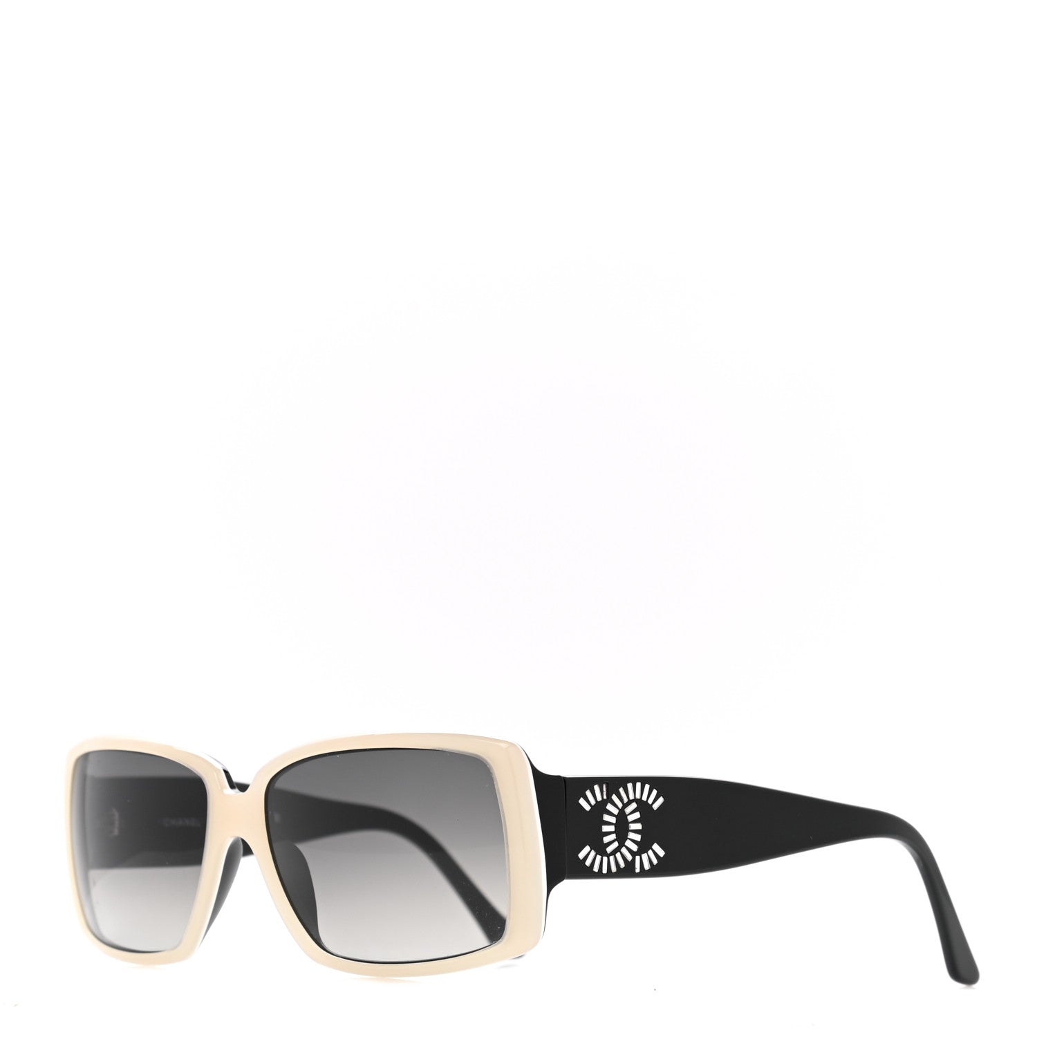 Chanel Crystal Baguette CC Sunglasses 5114-B Beige Black 1 of 9