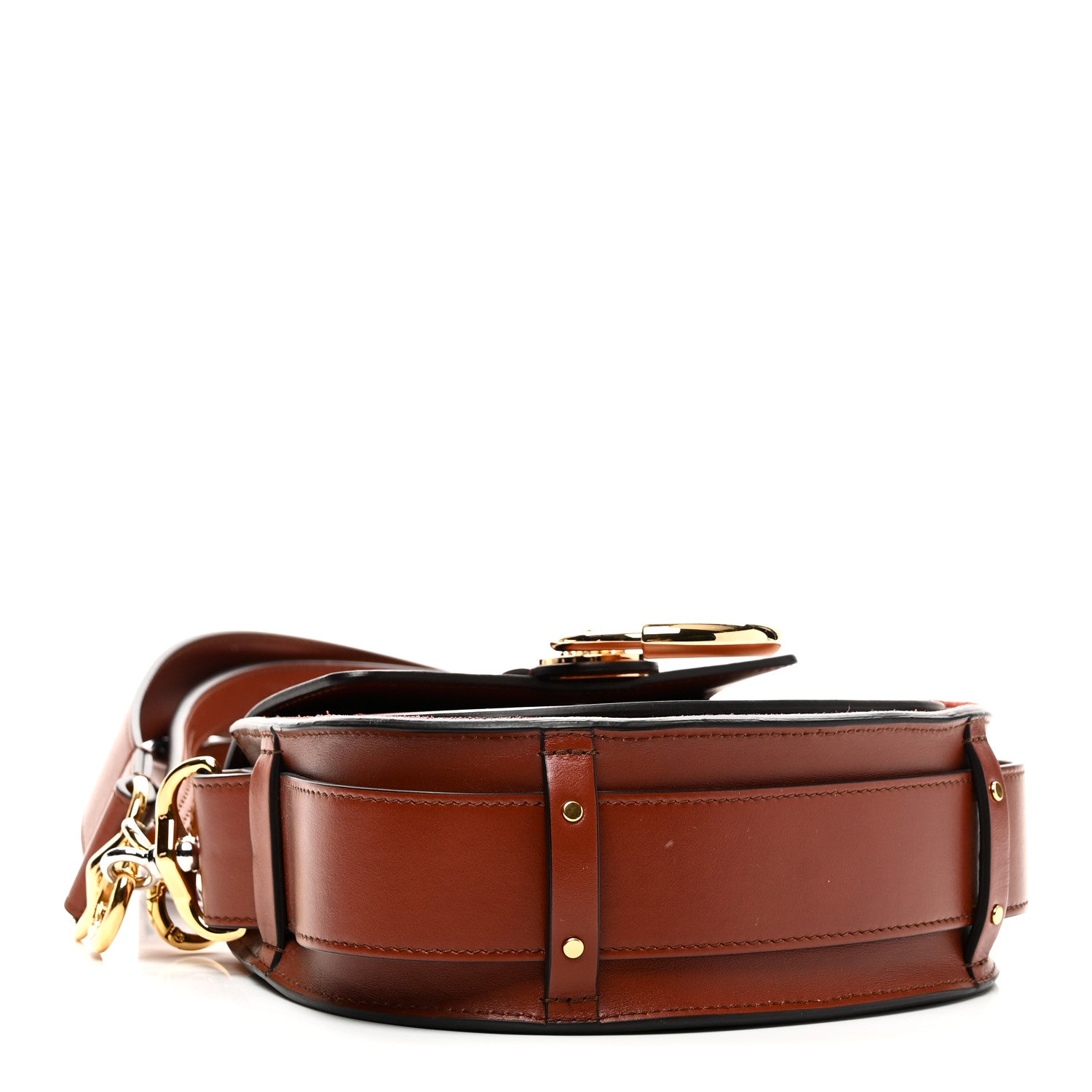 Chloe Calfskin Suede Small Tess Bag Sepia Brown 4 of 9