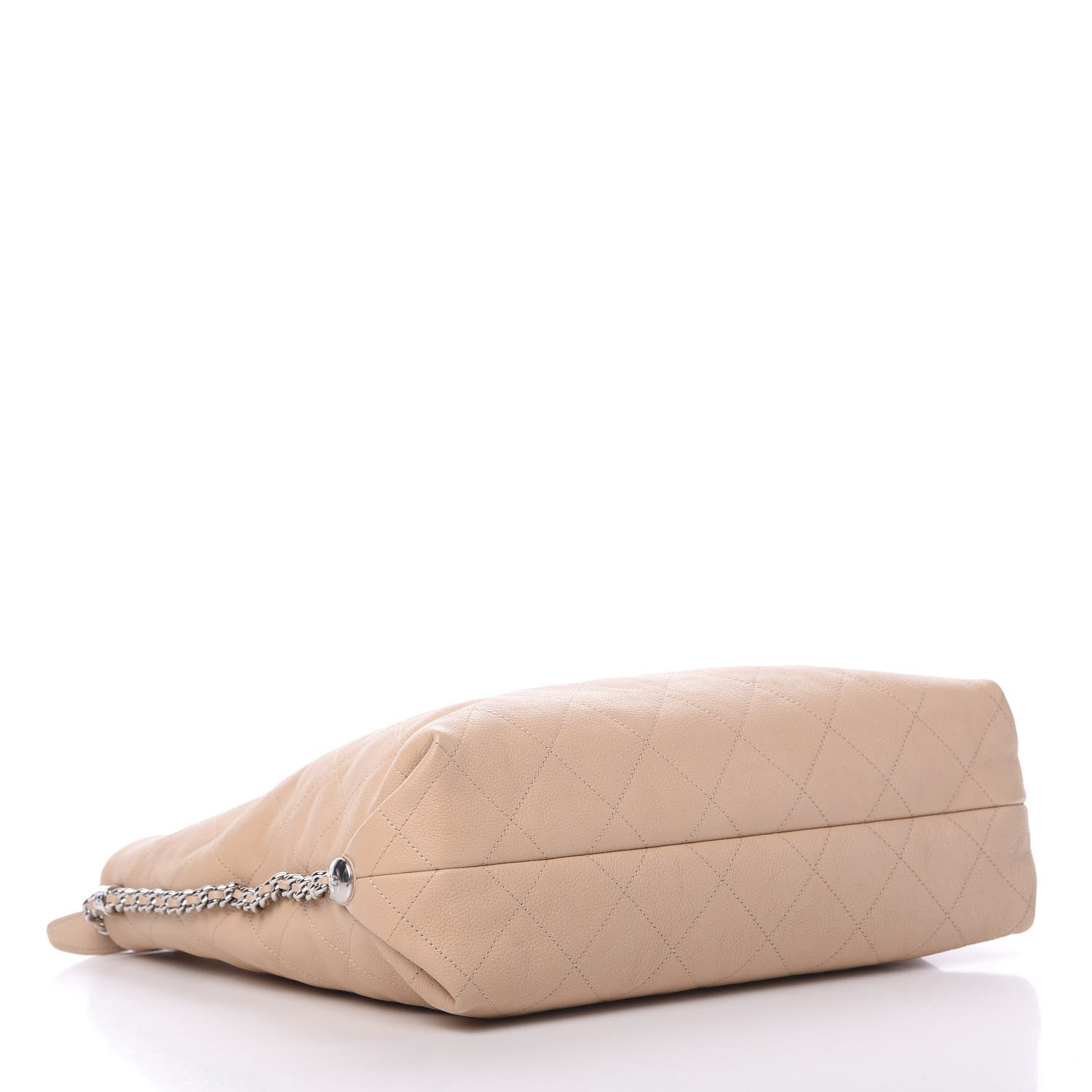 Chanel Grained Calfskin Stitched Medium Braided With Style Hobo Beige 3 of 9