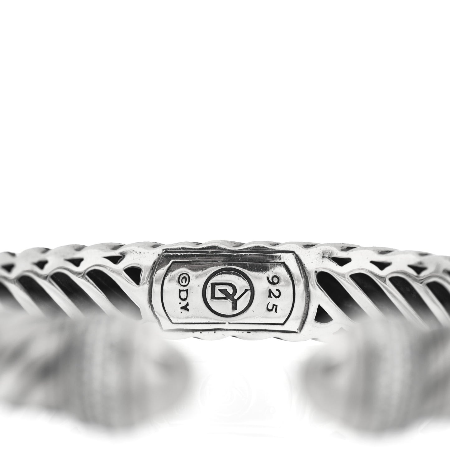 Sterling Silver Diamond 10mm Sculpted Cable Bracelet