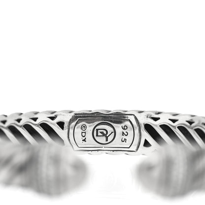 David Yurman Sterling Silver Diamond 10mm Sculpted Cable Bracelet 4 of 4