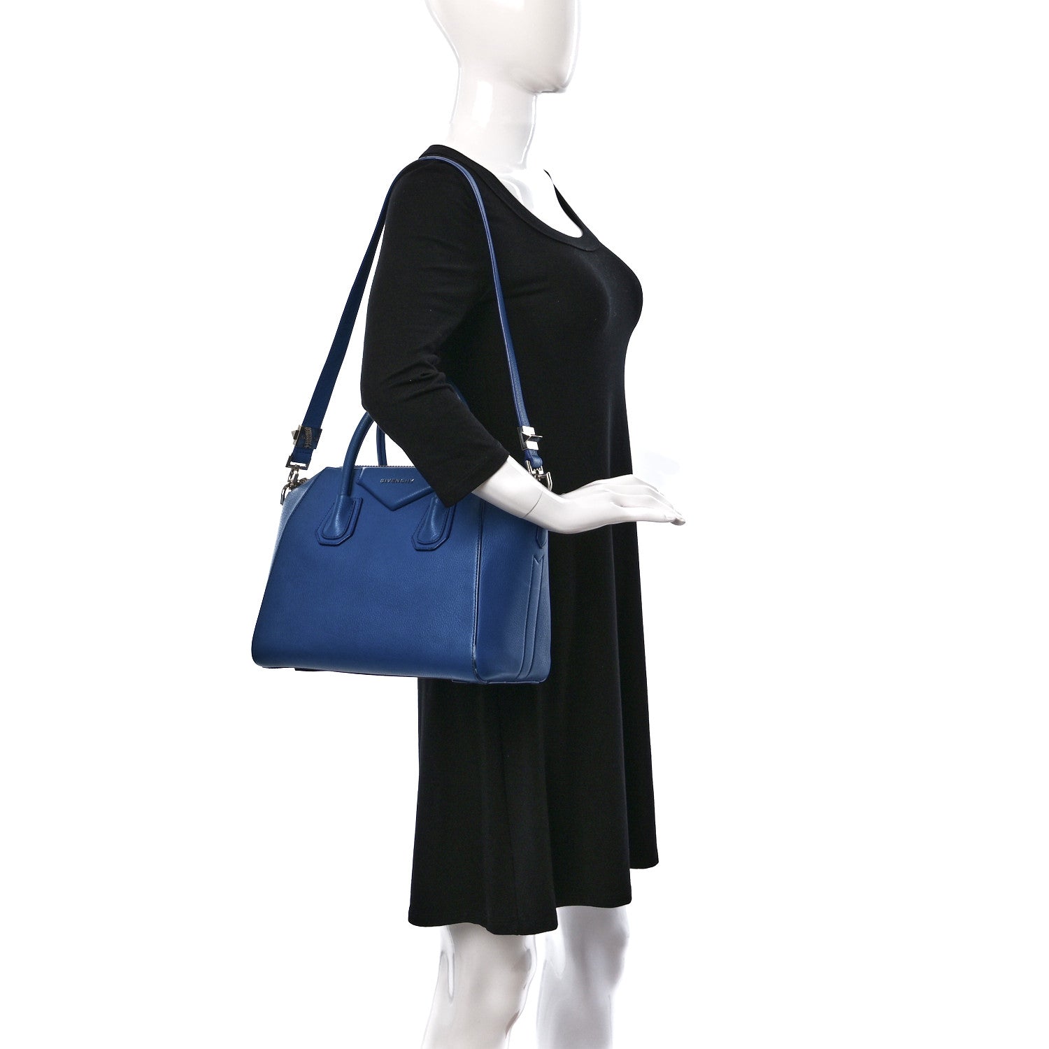 Givenchy Sugar Goatskin Small Antigona Indigo Blue 2 of 18