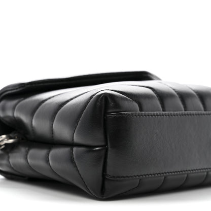 Saint Laurent Calfskin Y Quilted Monogram Toy Loulou Crossbody Bag Black 10 of 12