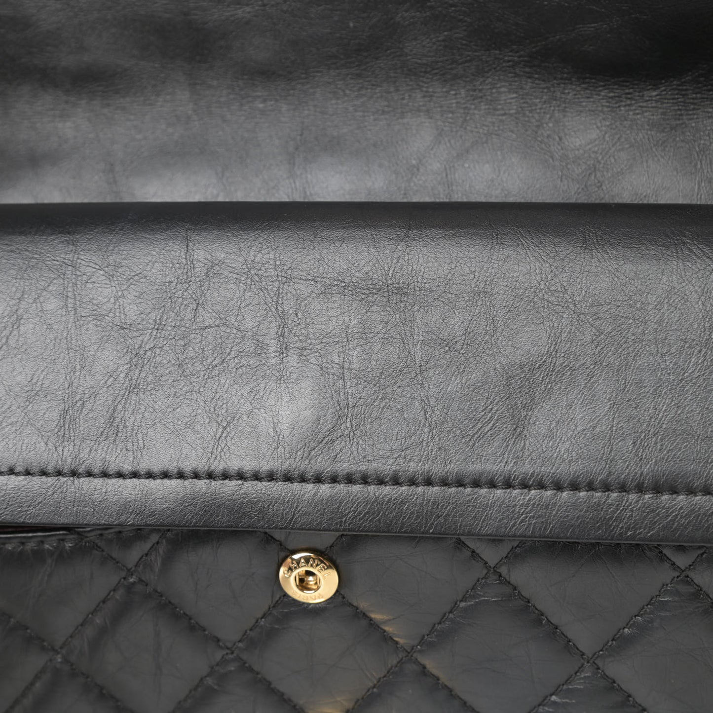 Aged Calfskin Quilted 2.55 Reissue 226 Flap Black