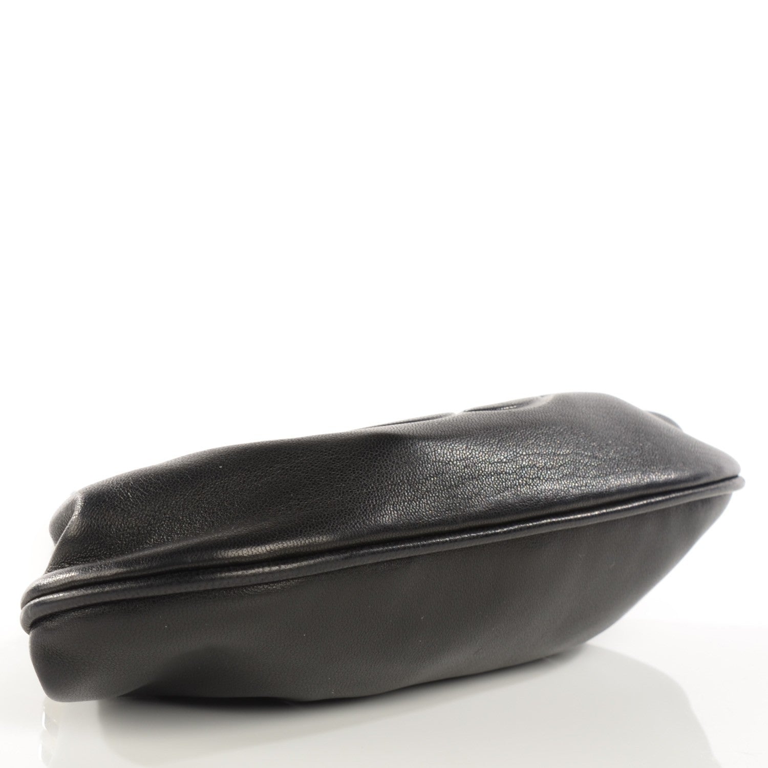 Chanel Lambskin CC Kiss Lock Evening Clutch Black 4 of 8