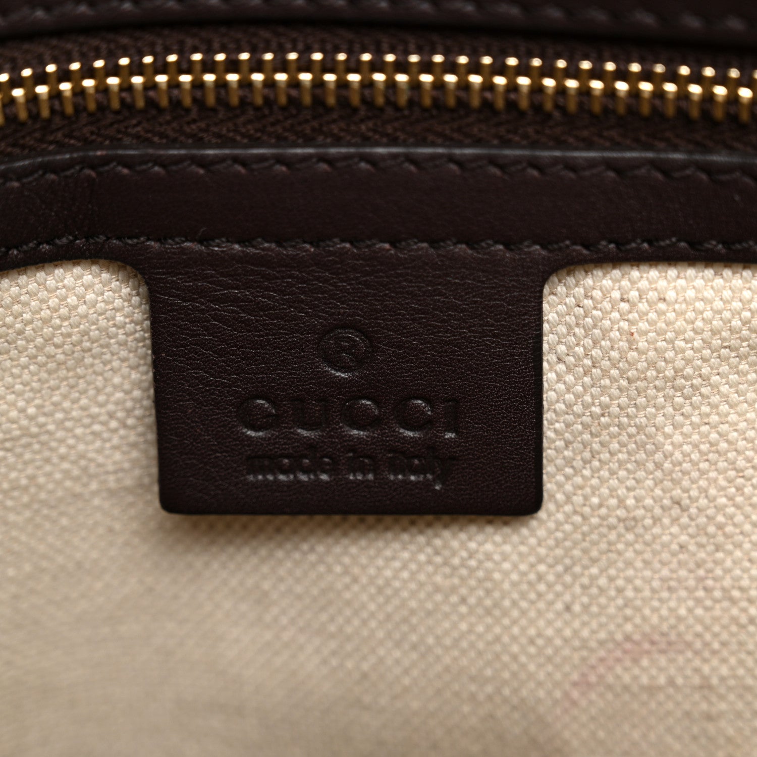 Gucci Guccissima Mayfair Top Handle Satchel Dark Brown 6 of 13