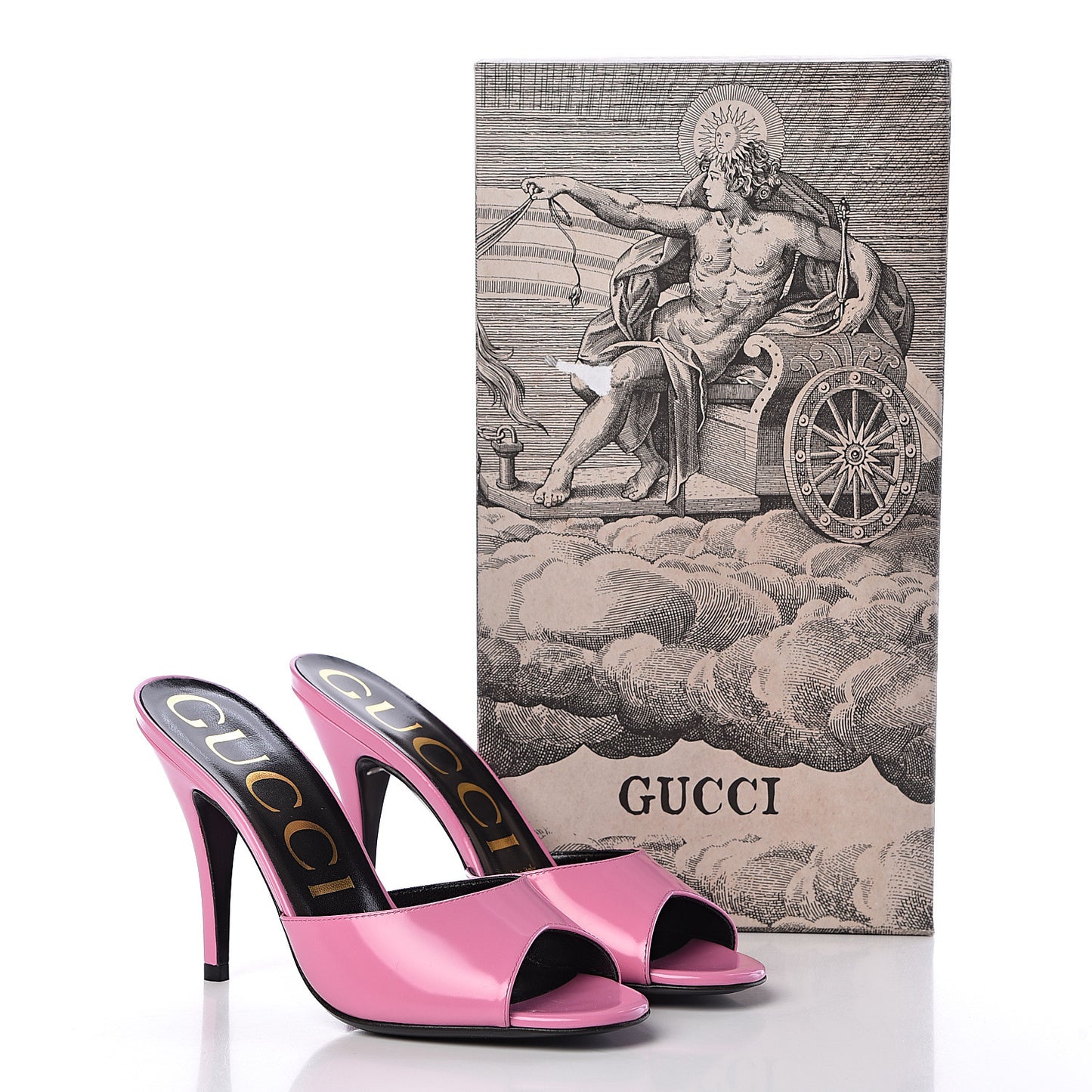Calfskin High-Heel Slide 36 Bubblegum Pink
