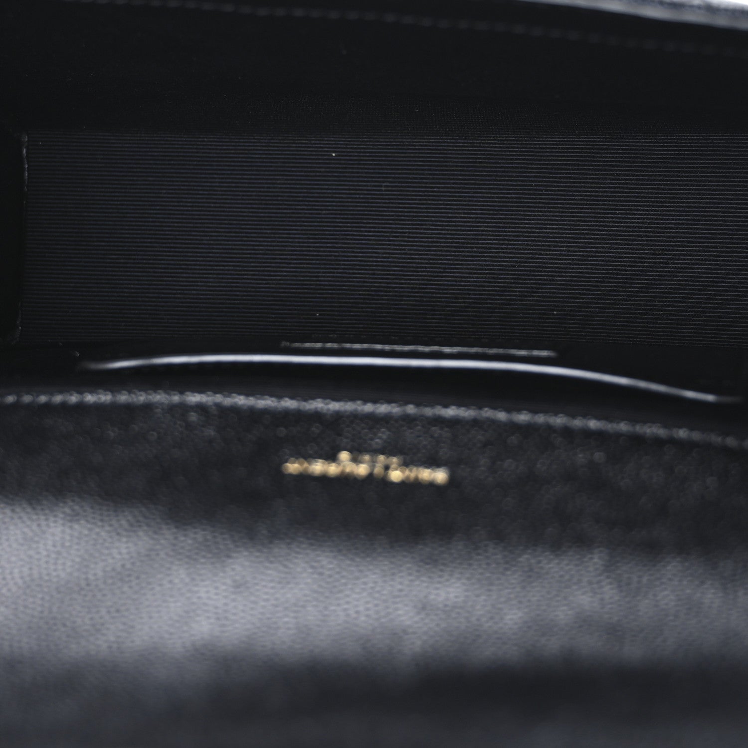 Saint Laurent Grain De Poudre Textured Mixed Matelasse Triquilt Small Monogram Satchel Black 5 of 9